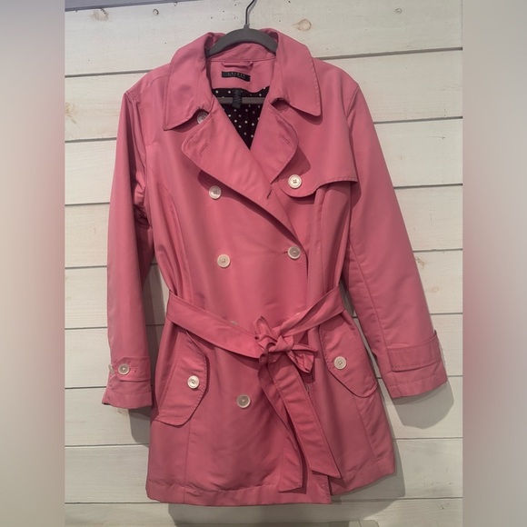 Ralph Lauren Pink Trench Coat Classic Tailored Design size 1X - Picture 1 of 16